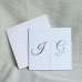 Square Invitation Card Thank You Card Marriage Invitation Customized  White Card